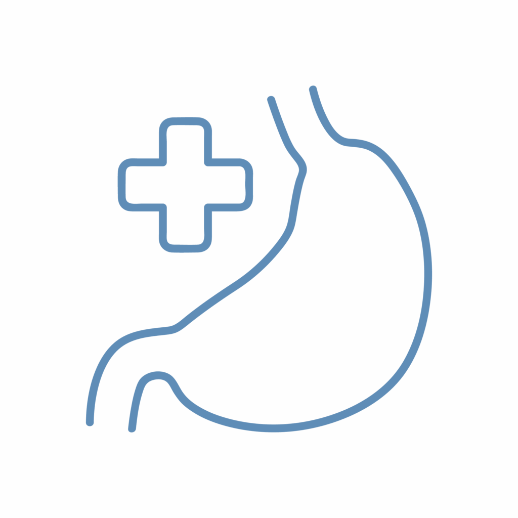 GASTROENTEROLOGIA Icona illustrativa del servizio di gastroenterologia della clinica veterinaria Leonardo da Vinci